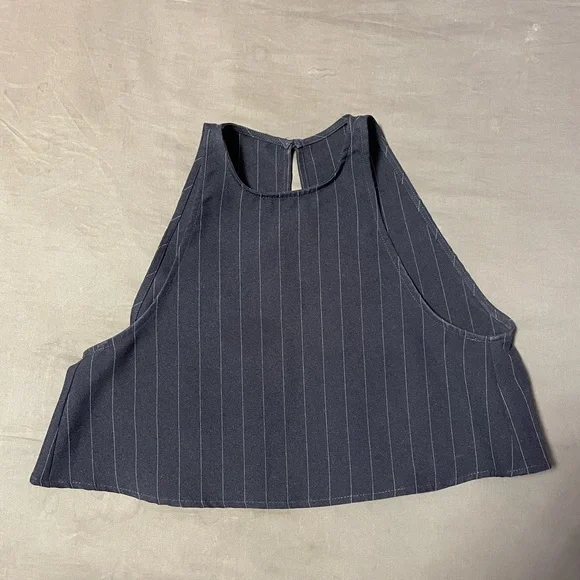 American Apparel Striped Lulu Crop Top - Picture 2 of 5